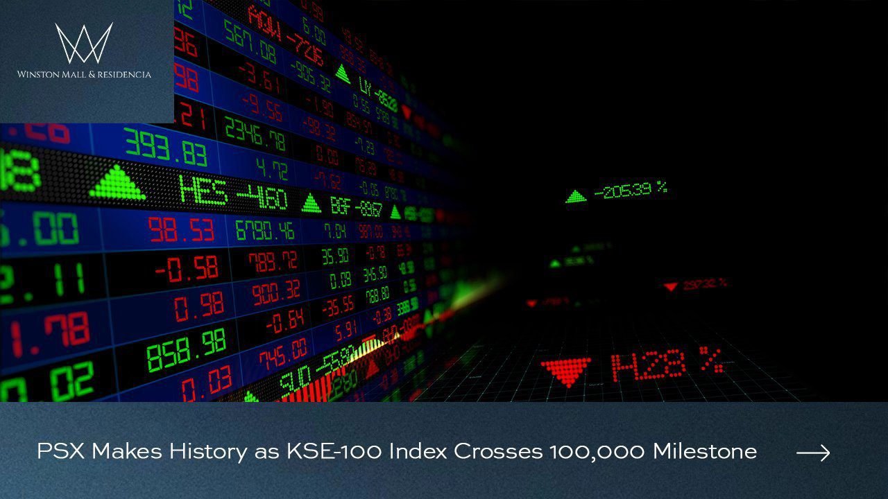 Read more about the article PSX Makes History as KSE-100 Index Crosses 100,000 Milestone